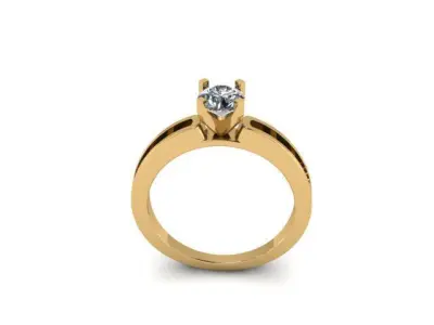 Solitaire ring only STL Free 3D print model