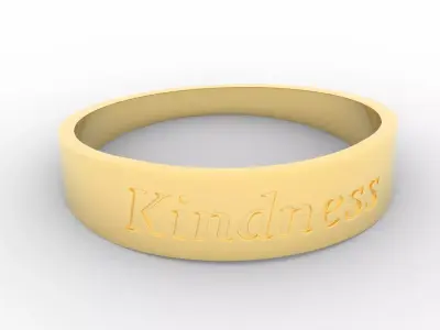 Kindness Ring Female Gold 3D print model