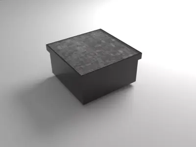 Marble coffee table Black Cube Free 3D model
