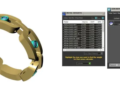 YELLOW GOLD DIAMOND RING MOVE UNO MULTI 3D print model