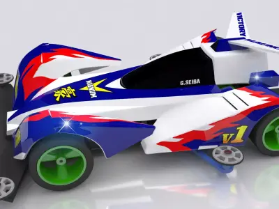 3DMAX2018 4WD CAR racing 3D model-SLCF 3D model