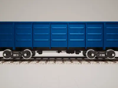 Animated game-ready Gondolacar Low-poly 3D model