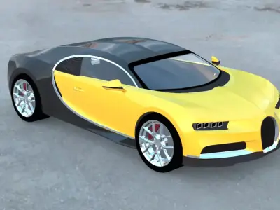 Bugatti Chiron High Detailed V2 3D print model