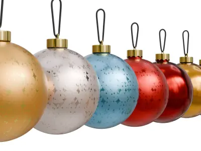 Christmas Ball Collection 01 Low-poly 3D model