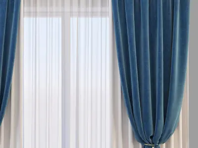 Set 70 Curtains 3D model