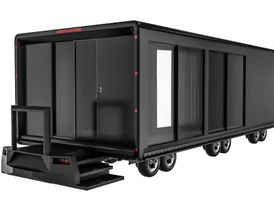 Modern  Travel Trailer Low-poly 3D model