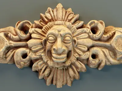 Ancient Panel PBR Low-poly 3D model