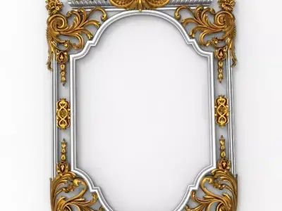 Classic wall frame Low-poly 3D model