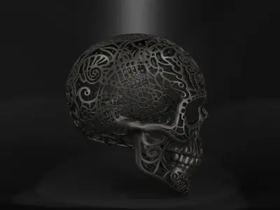 Mexican calavera wire skull 3D print model