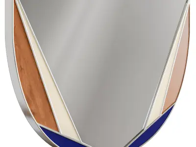 Zara wall mirror with irregular enamel frame 3D model