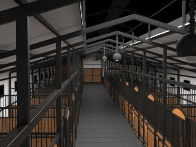 Horse Stable 3D model