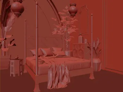  Bedroom interior 38 3D model