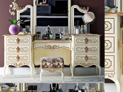 Dressing table set 4 3D model