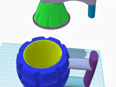 Grenade Mug Free 3D print model