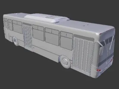 City Bus Low-poly 3D model