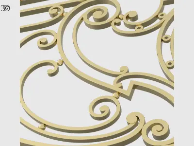 Forged Fence Set 3D model