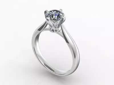 Engagement Ring  STL File Format ready For 3D Printing - CC62 3D print model