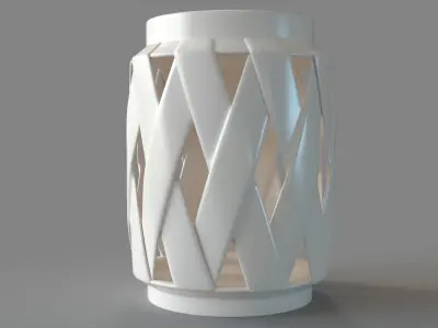 Lattice Ceramic Side Table 3D model