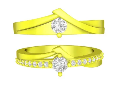 A7841 Luxury Diamond Wedding Ring 3D Model 3D print model