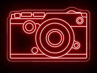 Camera Neon Sign 3D model