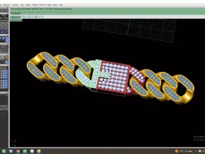 CUBAN Bracelets 13MM FILE 3DM IN OK 3D print model