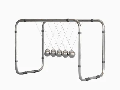 Newton Cradle 02 3D model