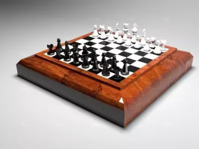 Ceramic Chess Set 3D model