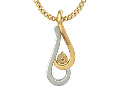 Solitaire Women Pendant 3dm STL OBJ FBX Renders Details 3D print model 44