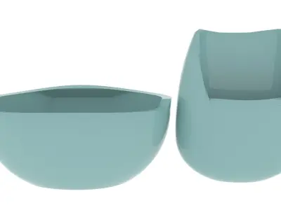 2 vase for 3 Free 3D model