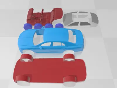 Bentley Flying Spur Speed 2025 - Separate Parts STL Model 3D print model