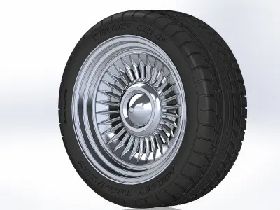 Custom wheels American Racing VF555 Conti 18inch for scale model 3D print model