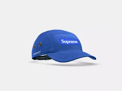 SUPREME BRUSHED CORDURA CAMP CAP ROYAL 3D model