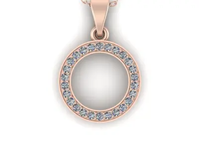 3d-model Round jewel pendant 3D print model