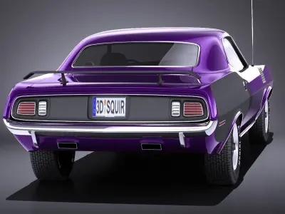 Plymouth Hemi Cuda - Barracuda 1971 VRAY 3D model