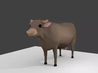 Cow cartoon 3D model
