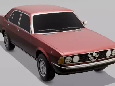 Old Car 3D Model Low-poly 3D model