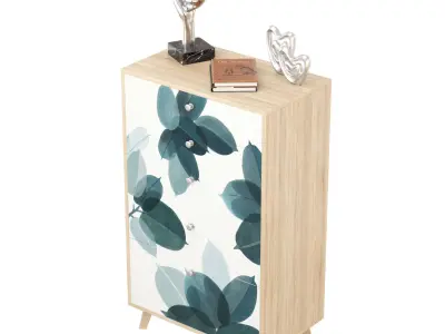 High chest of drawers FR024 3D model