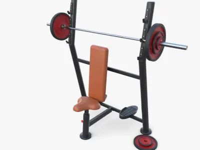 Olympic shoulder bench 3D model