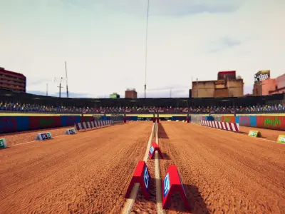 Mobile Ready Monster Truck Racing Environment - Racing Tracks Low-poly 3D model