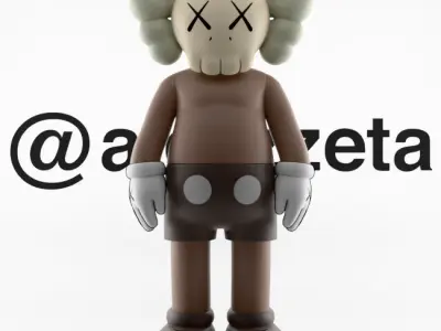 Kaws Companion Textured Low-poly 3D model