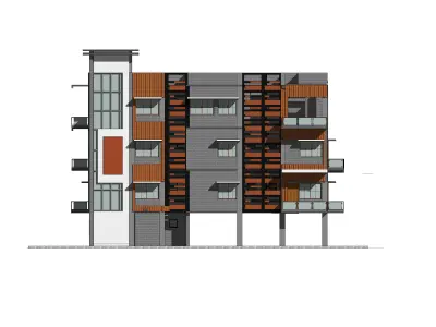 2 FLOOR APARTMENT 3D model