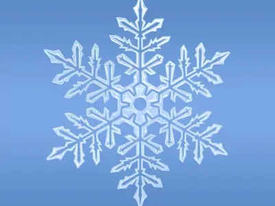 Snowflakes set v1 3D model