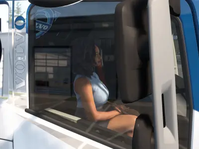 Beautiful Afro escort girl Free low-poly 3D model