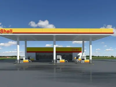 Gas Station 1 3D model