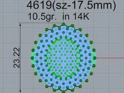 Oval Diamond Ring 4619 3D print model