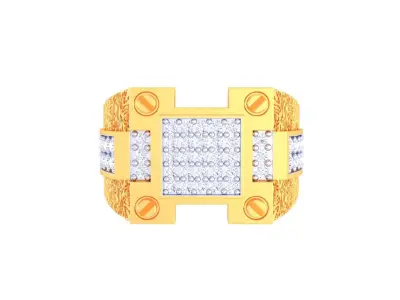 Mens gemstone diamond men Ring with details images 29 3D print model