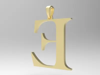 Alphabet Latin E 3D print model