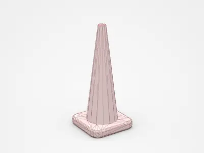Red Traffic Cone 3D model