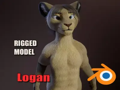Logan Anthro Lion 3D model