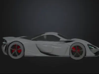 Photorealistic 3D Model of a Modern Sports Car Low-poly 3D model